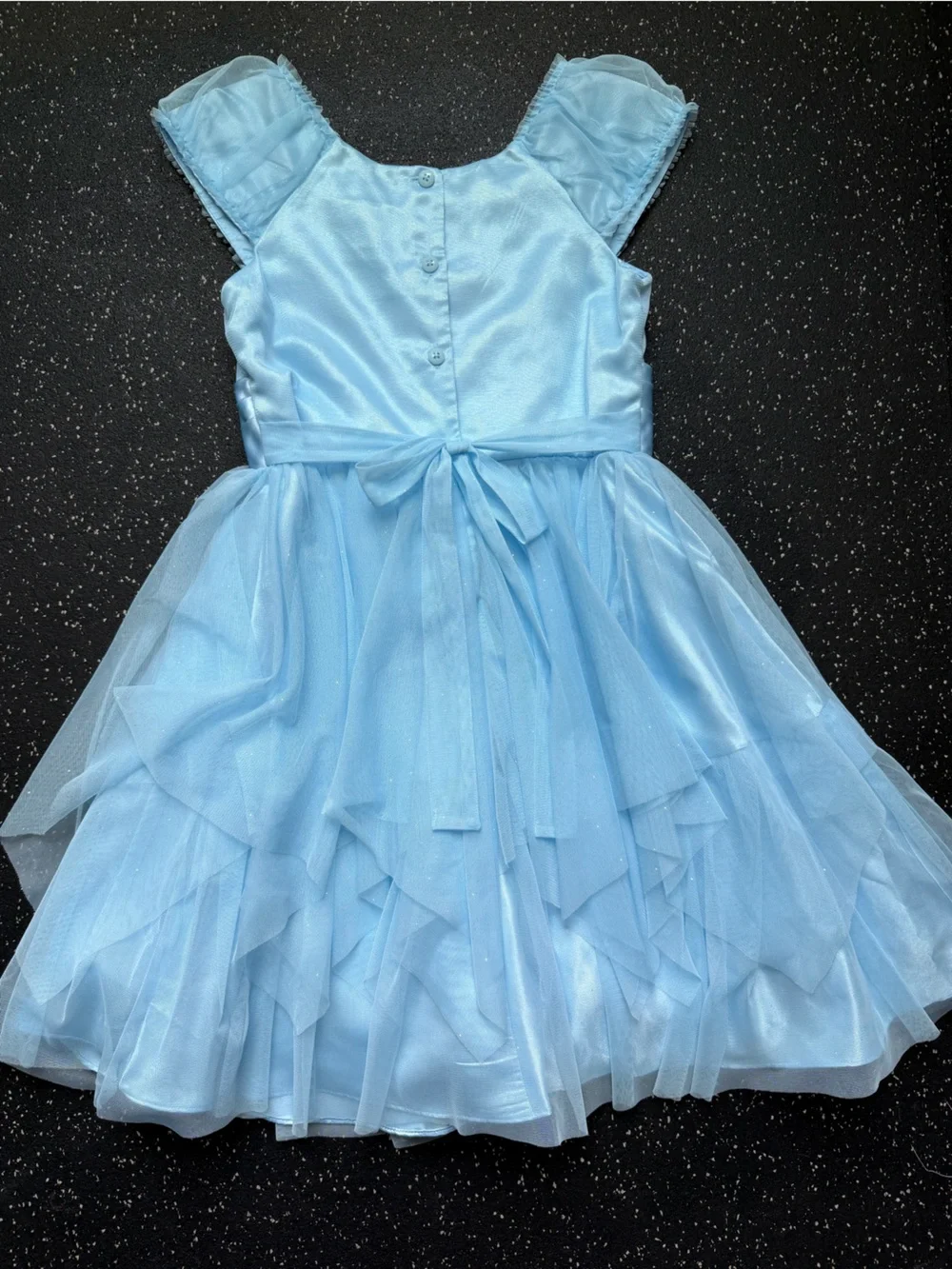 Jonas Michelle Girls Size 10 Blue Formal Dress & Faux Fur Bolero Set